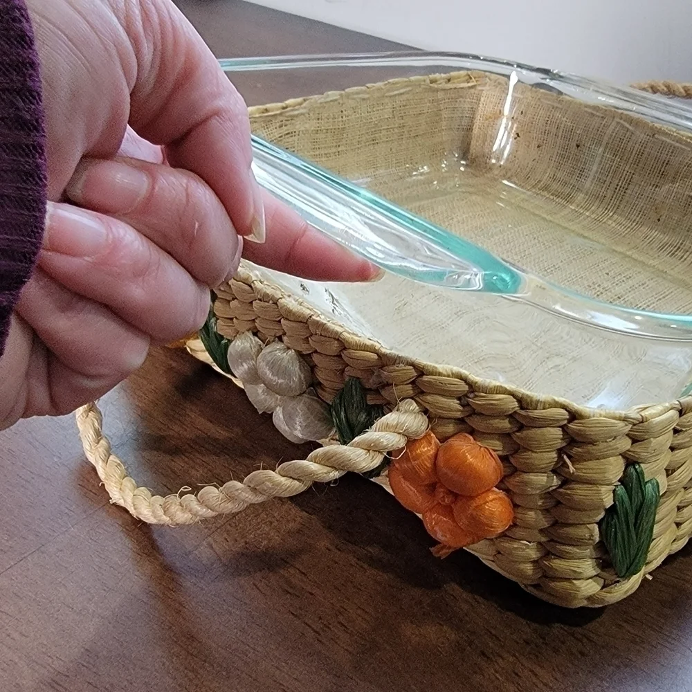 Vintage Basket with flowers and Jute Handles for serving Spring Easter Brunch